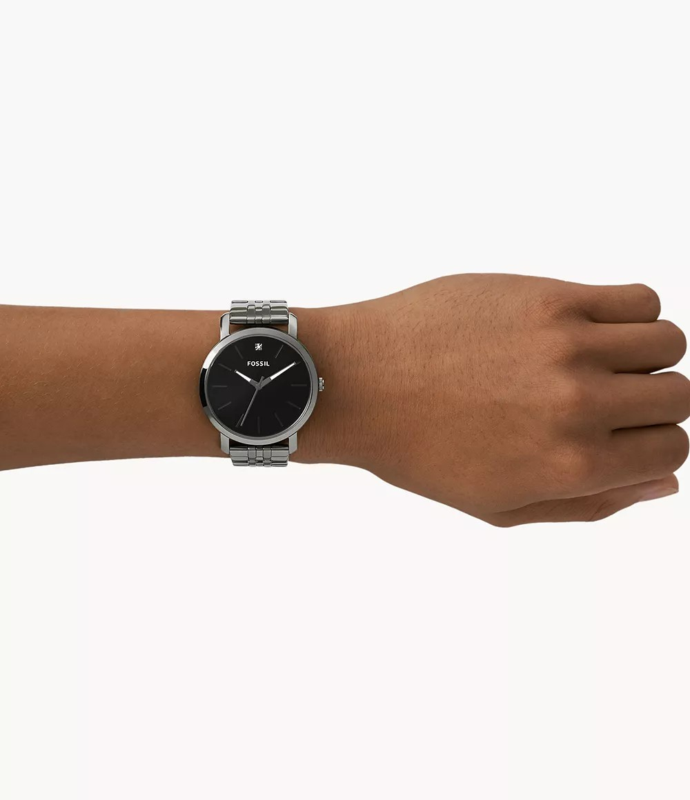 Reloj de caballero Fossil Lux Luther de acero inoxidable ahumado