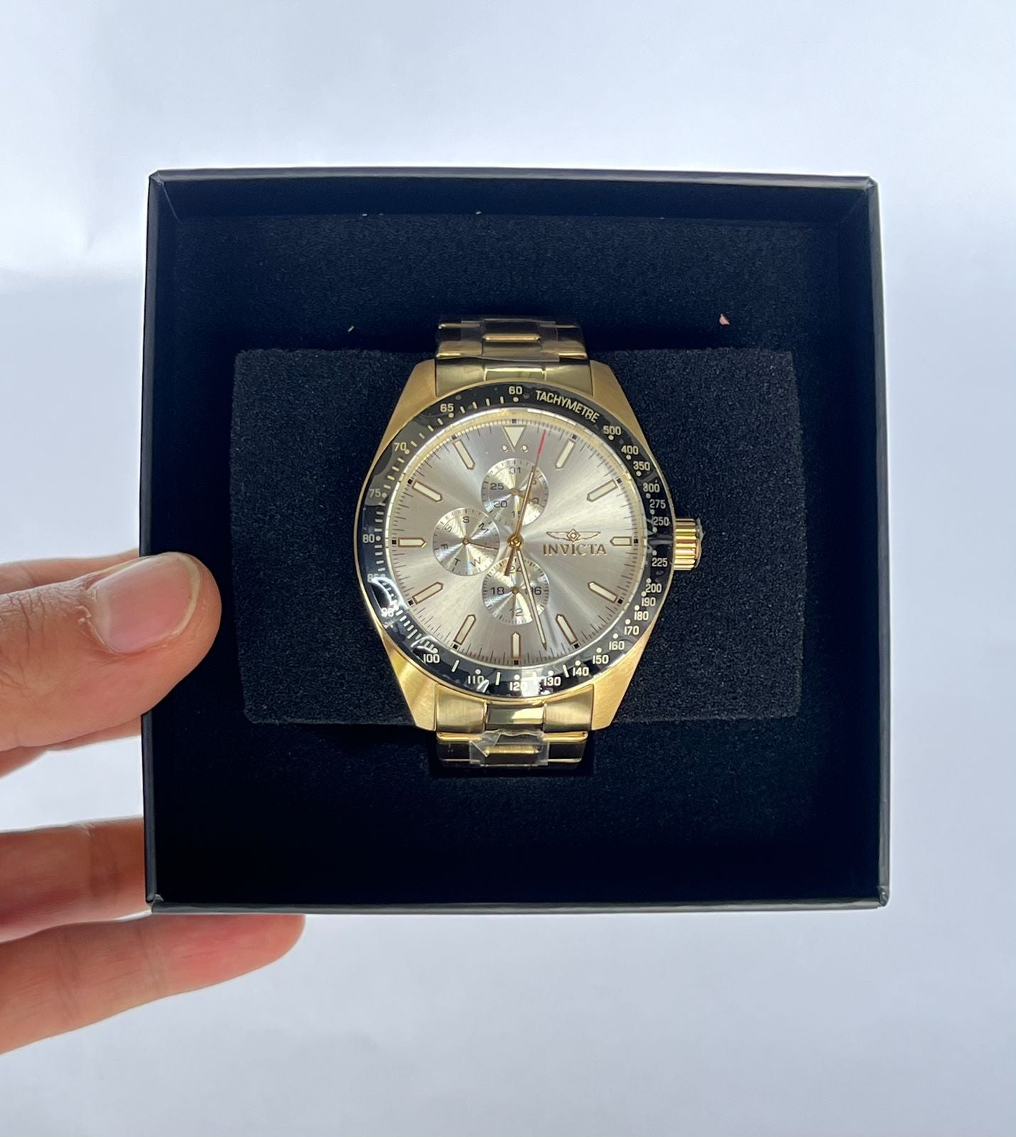 Reloj de caballero Invicta Aviator Storm - 45mm, dorado (48860)