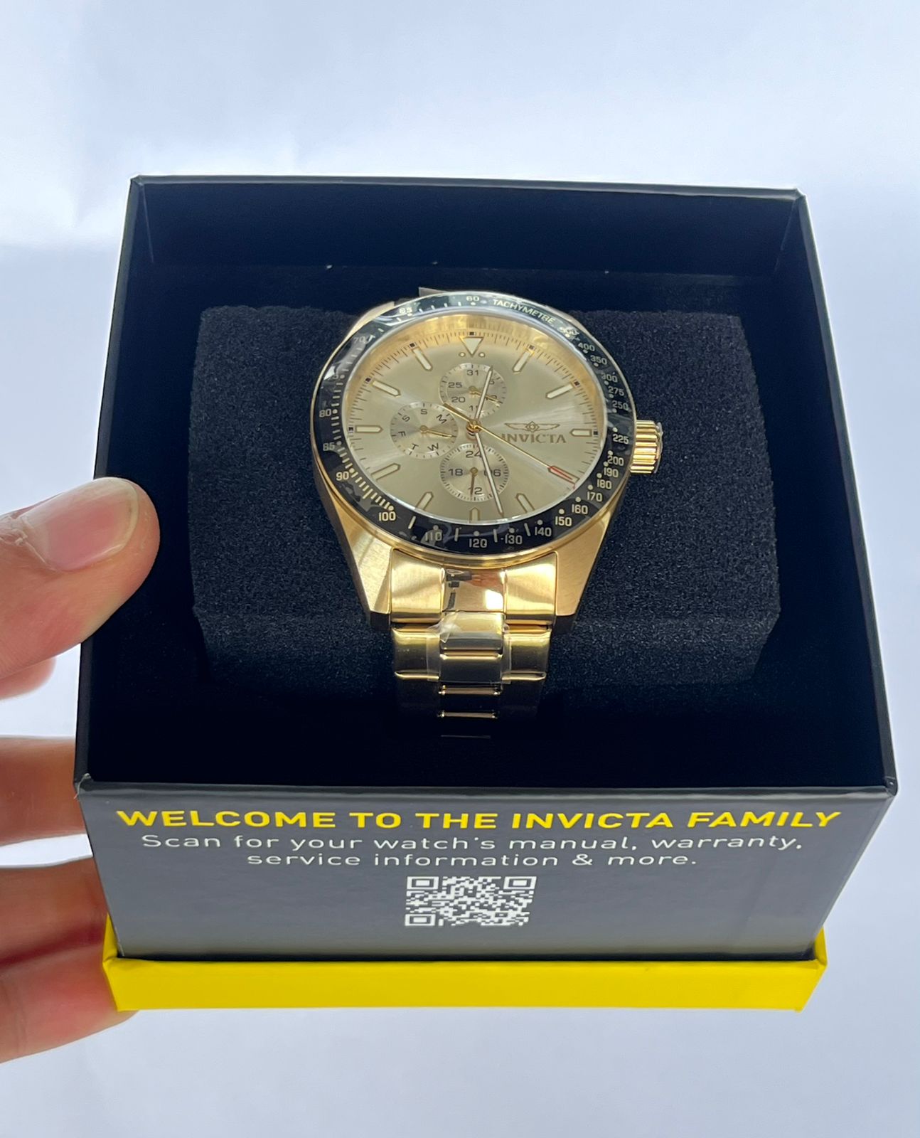 Reloj de caballero Invicta Aviator Storm - 45mm, dorado (48860)