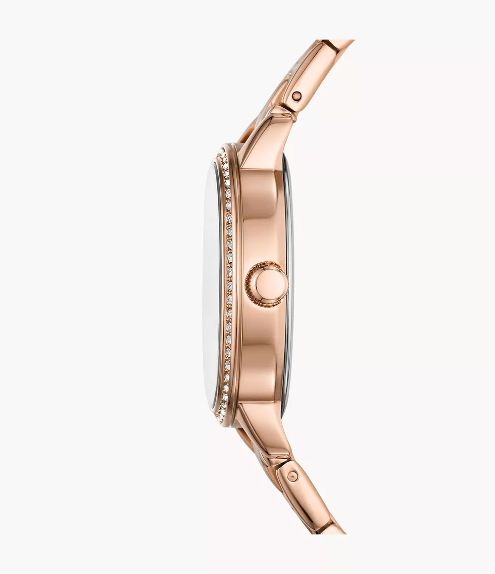 Reloj de dama Fossil Penny de acero inoxidable en tono oro rosa