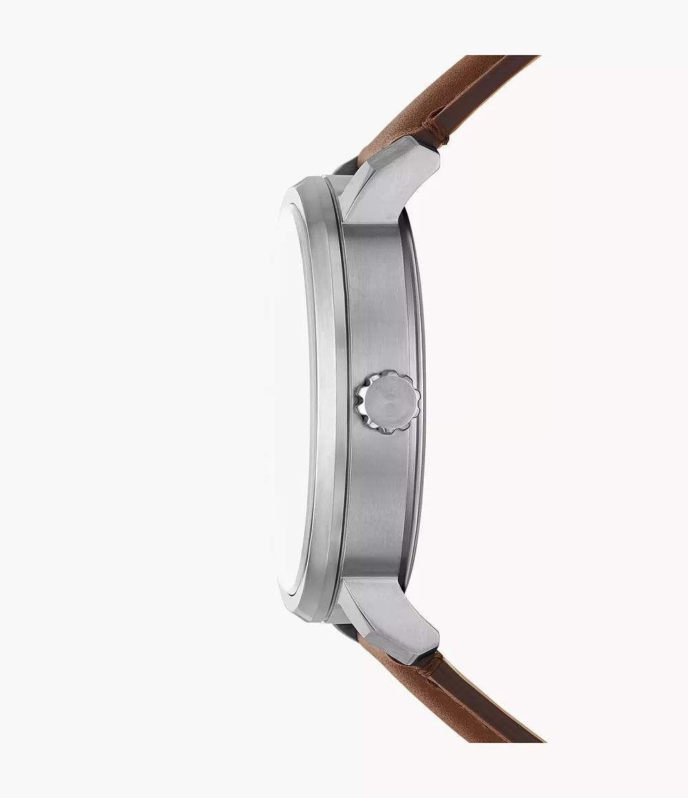 Reloj de caballero Fossil Moonphase Rhett Multifunción de cuero Marron