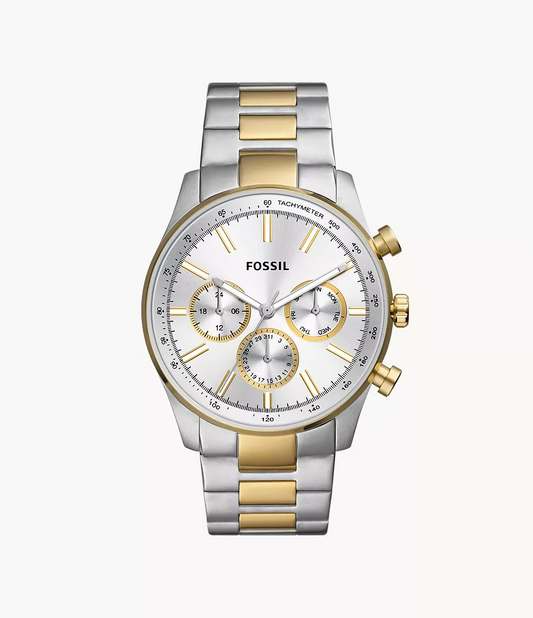 Reloj de caballero Fossil multifunción de acero inoxidable de dos tonos Sullivan
