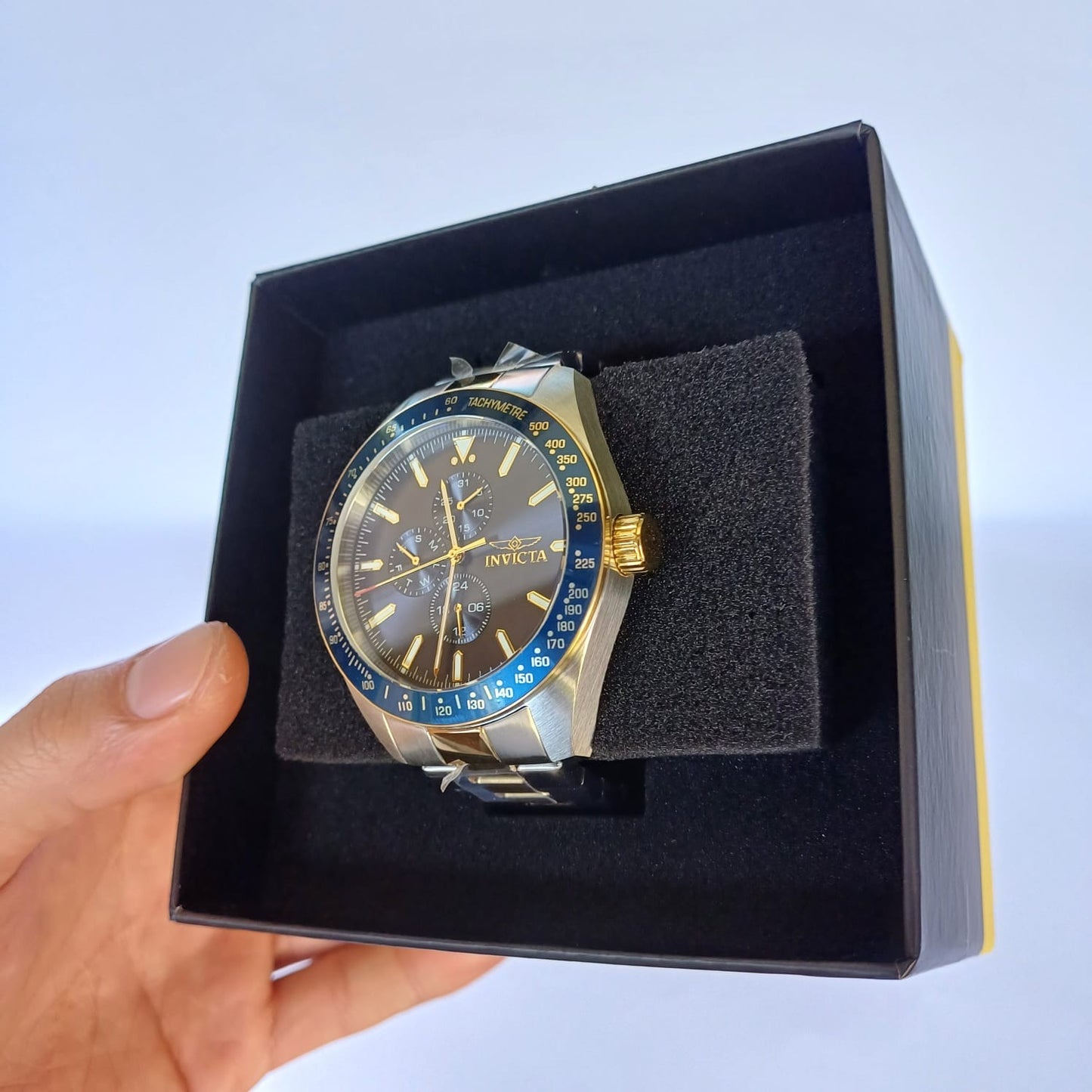 Reloj de caballero Invicta Aviator Storm - 45mm, acero, oro (39076)