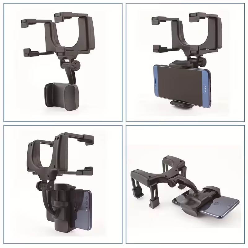 Soporte para Celular de Carro con Pinza – Ajuste 360° y Máxima Estabilidad