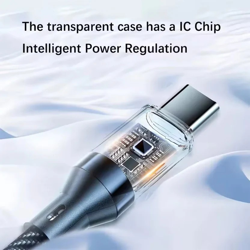 Cable de Carga Súper Rápida 120W con Pantalla LED – USB a Tipo C / Tipo C a Tipo C