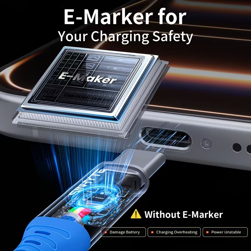 Cable USB-C a USB-C 240W – Carga Súper Rápida con Pantalla y Máxima Resistencia