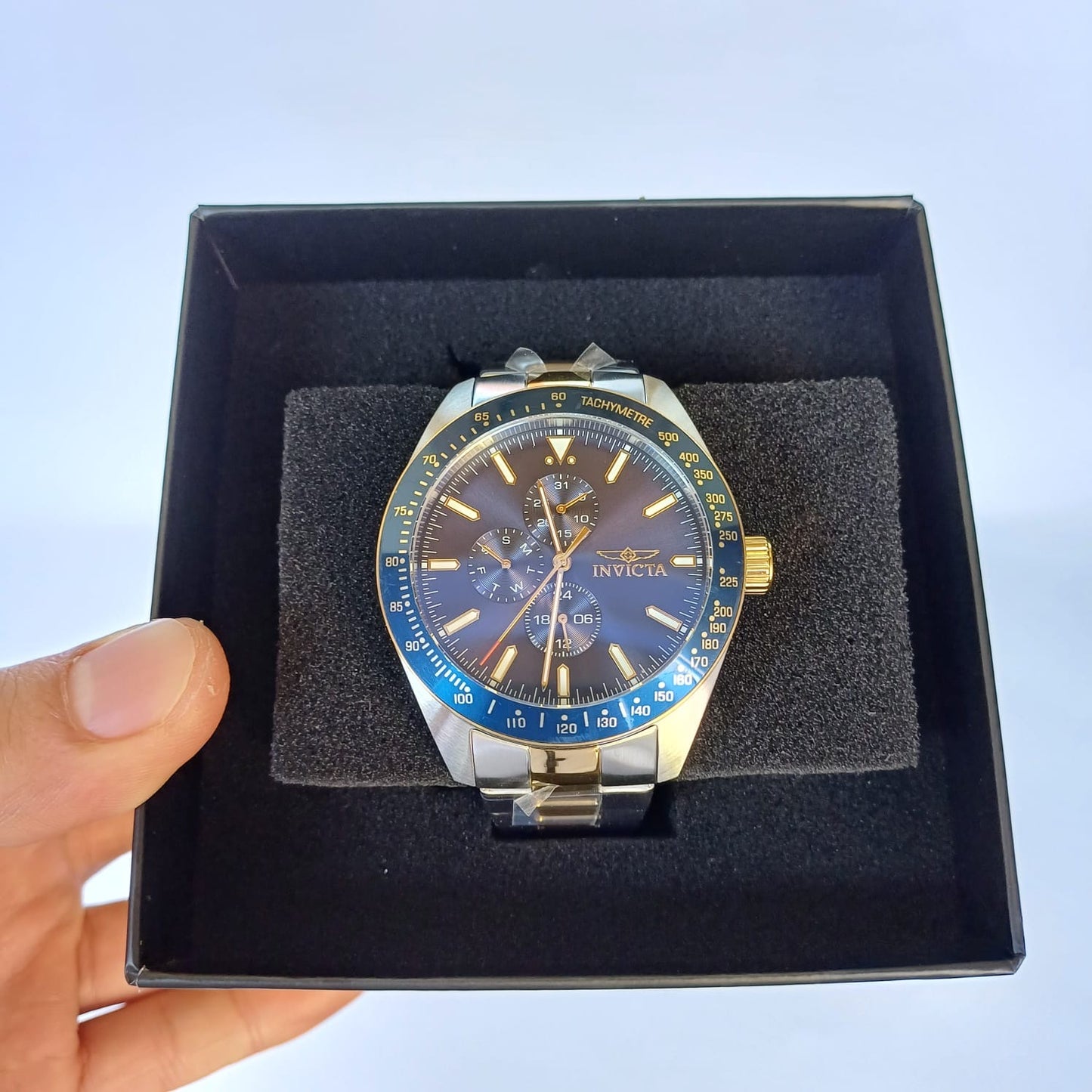 Reloj de caballero Invicta Aviator Storm - 45mm, acero, oro (39076)