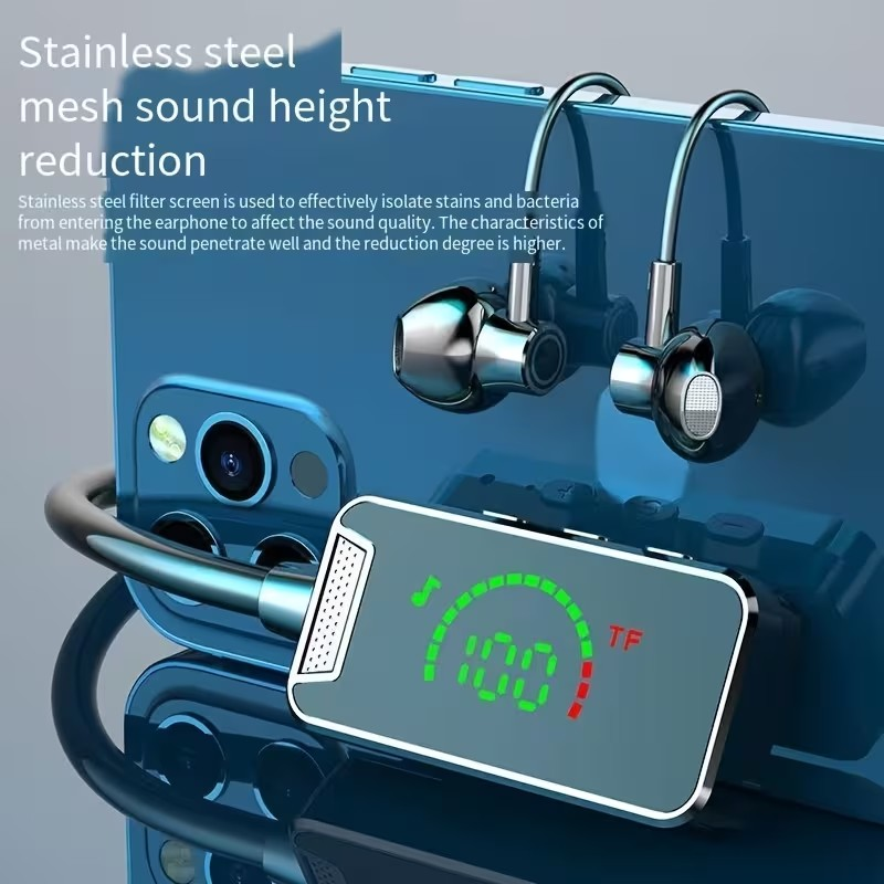 Audífonos Inalámbricos con Diadema y Pantalla LCD – Sonido Potente y Máxima Comodidad