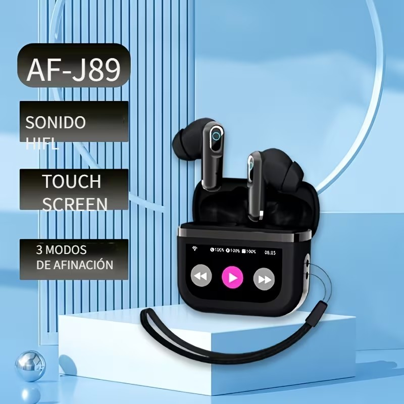 Audífonos Inalámbricos con Pantalla Táctil – Cancelación de Ruido y Batería Duradera
