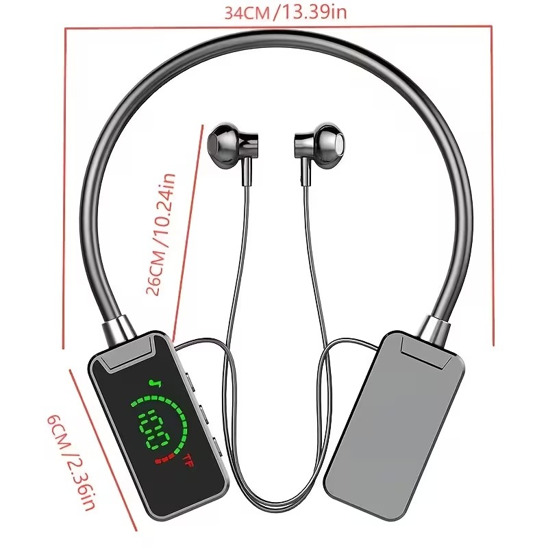 Audífonos Inalámbricos con Diadema y Pantalla LCD – Sonido Potente y Máxima Comodidad