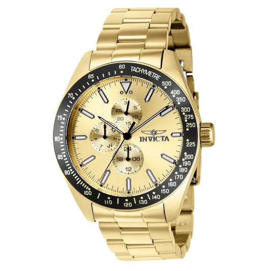 Reloj de caballero Invicta Aviator Storm - 45mm, dorado (38970)