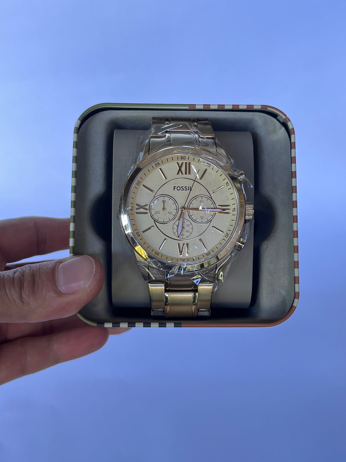 Reloj de caballero Fossil Flynn Chronograph de acero inoxidable en tono dorado