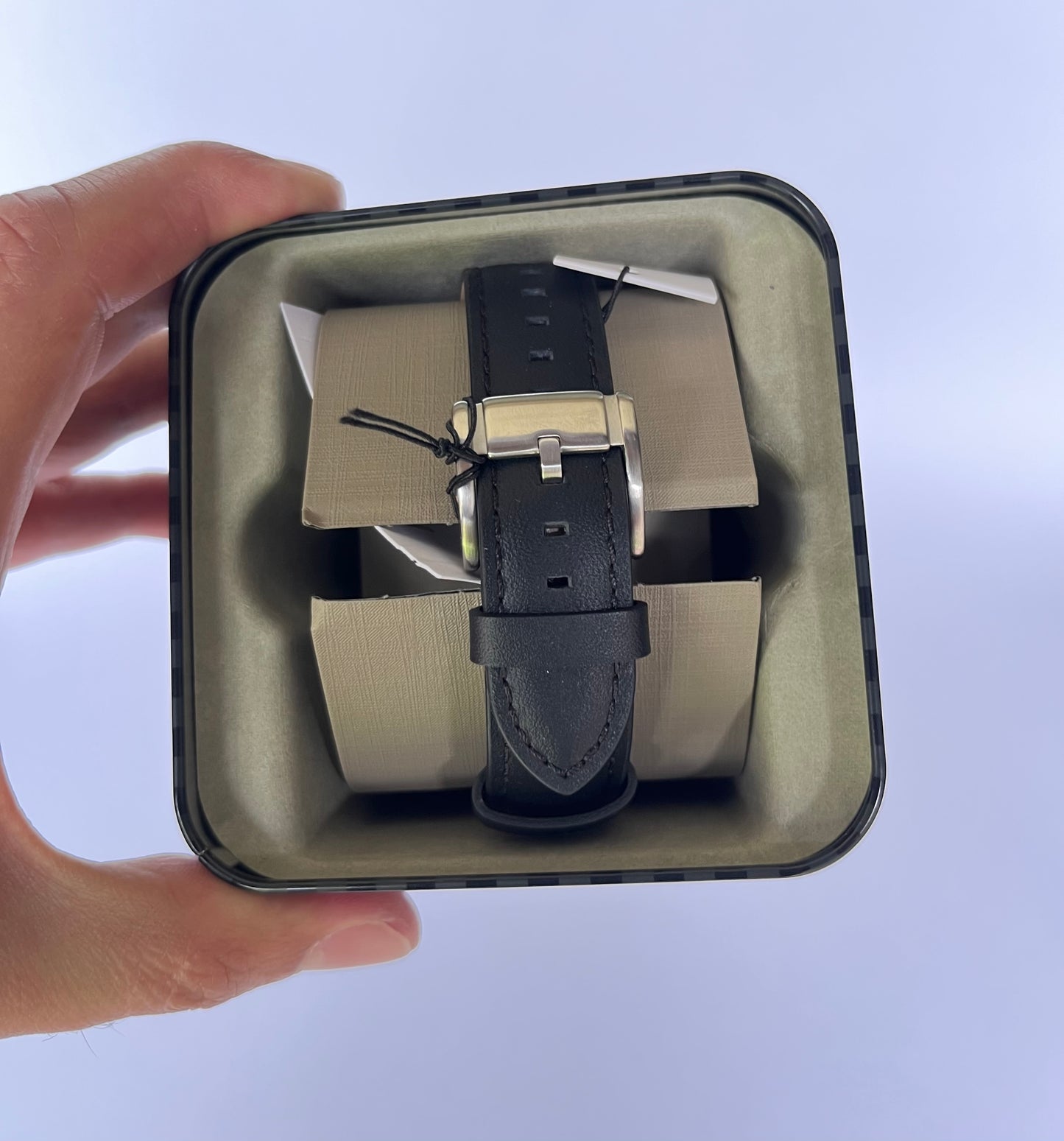 Reloj de caballero Fossil Moonphase Rhett Multifunción de cuero Negro