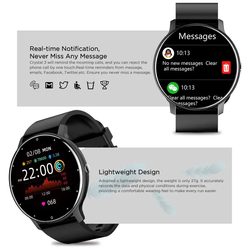 Smartwatch Pantalla Completa Táctil – Llamadas BT + IP67
