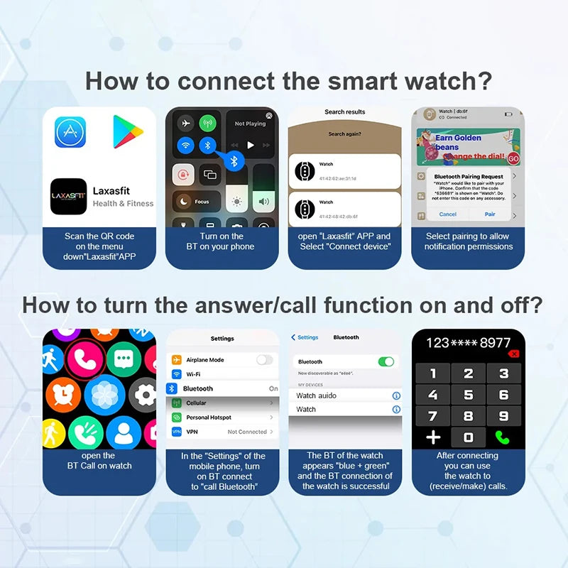 Reloj Inteligente 2.01” para Exteriores 2026 – Fitness, Linterna y Llamadas Bluetooth (Android / iOS)