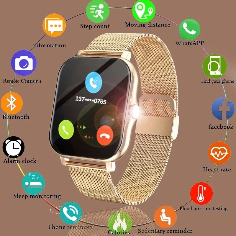 Smartwatch Elegante – Llamadas Bluetooth y Control de Música