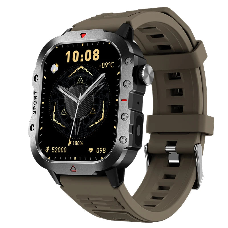 Reloj Inteligente 2.01” para Exteriores 2026 – Fitness, Linterna y Llamadas Bluetooth (Android / iOS)