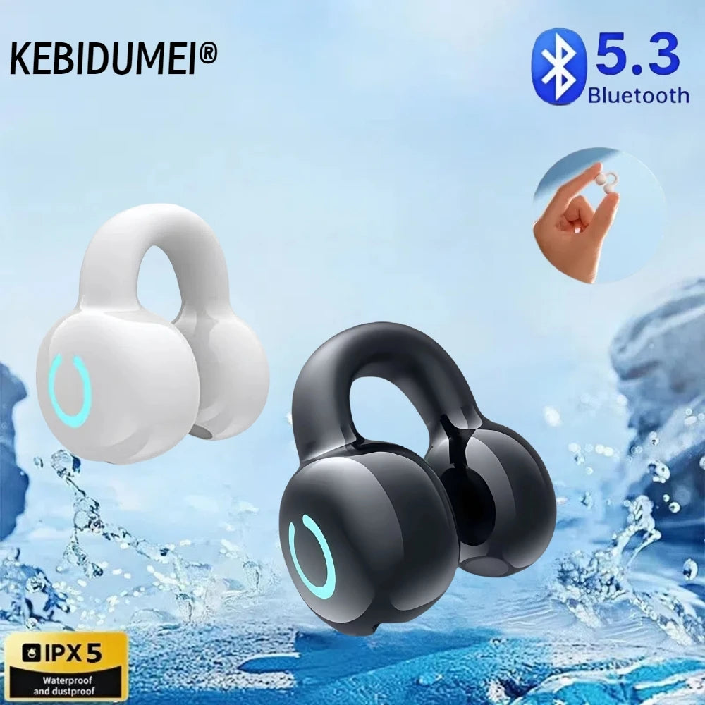 Auriculares Inalámbricos Bluetooth de Conducción Ósea (1 Solo Oído) – Clip Deportivo, Cancelación de Ruido y Llamadas HD
