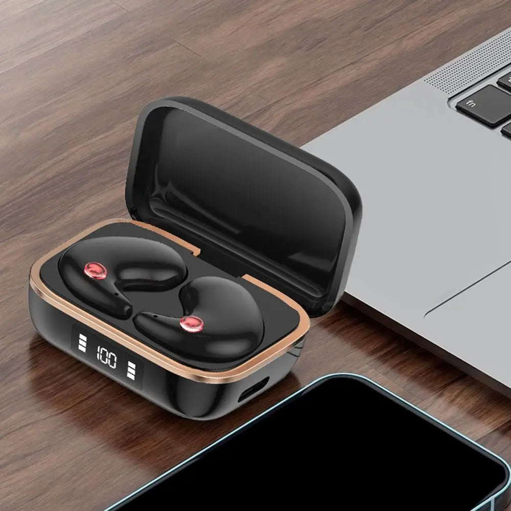 Prácticos Auriculares Bluetooth 5.3 Estéreo HiFi con Reducción de Ruido – Ideales para Dormir y Oficina