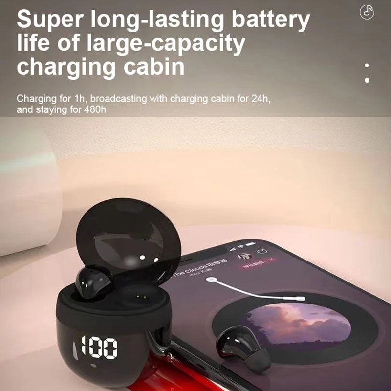 Mini Auriculares Invisibles TWS Bluetooth 5.3 – Intrauditivos HiFi con Reducción de Ruido