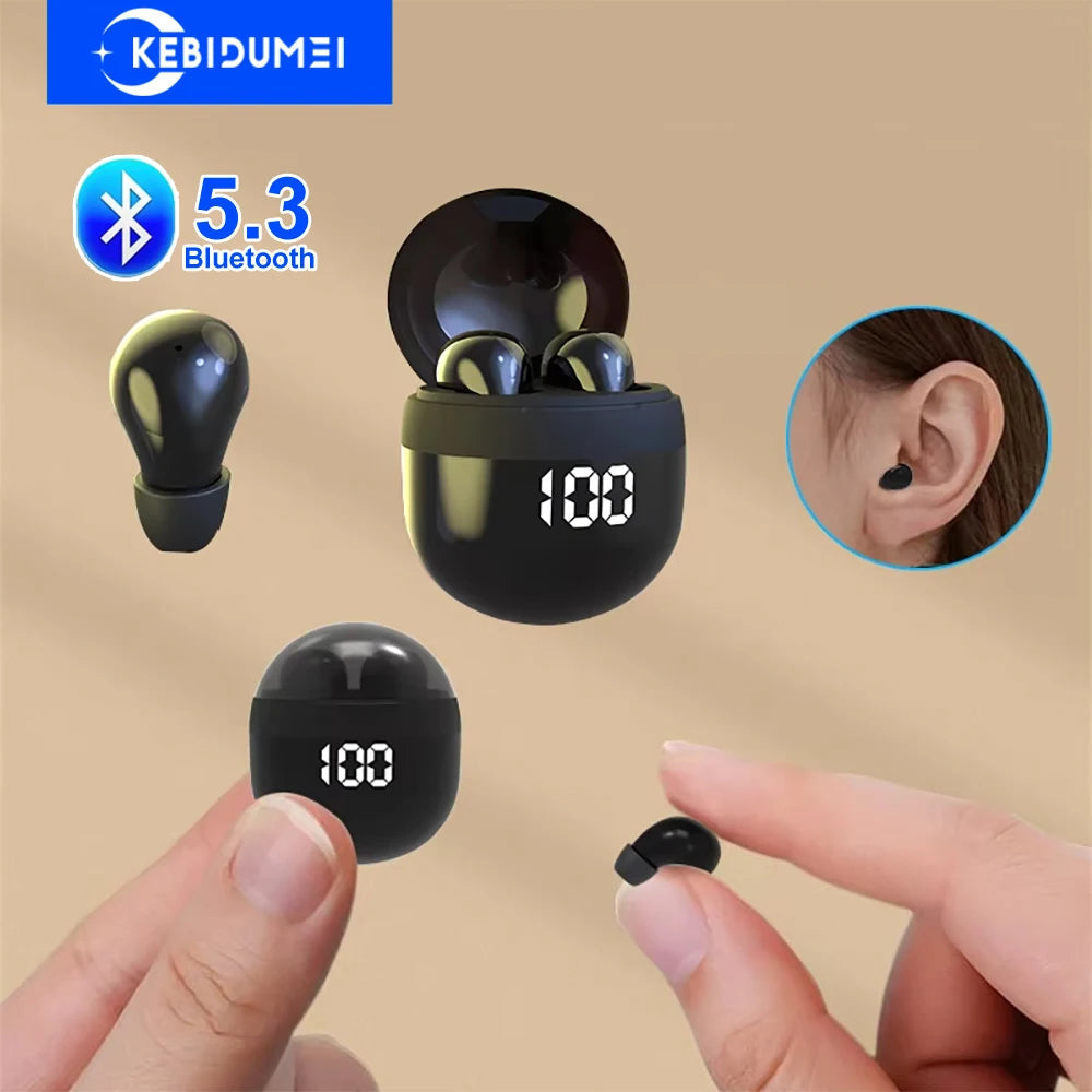 Mini Auriculares Invisibles TWS Bluetooth 5.3 – Intrauditivos HiFi con Reducción de Ruido