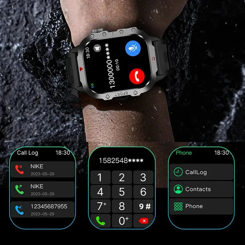 Reloj Inteligente 2.01” para Exteriores 2026 – Fitness, Linterna y Llamadas Bluetooth (Android / iOS)