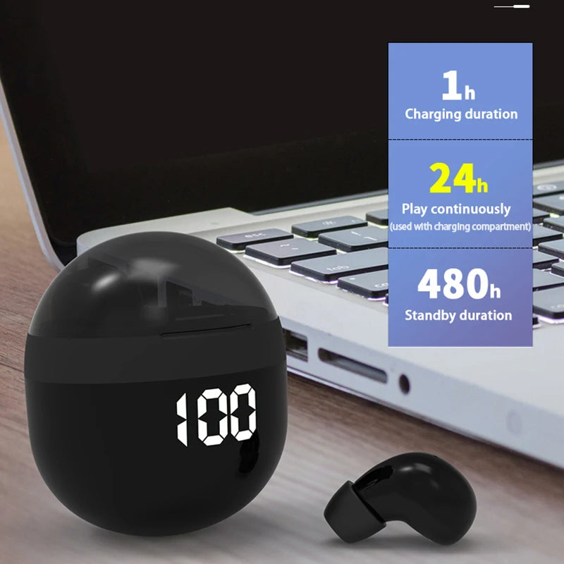 Mini Auriculares Invisibles TWS Bluetooth 5.3 – Intrauditivos HiFi con Reducción de Ruido