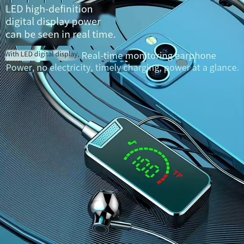 Audífonos Inalámbricos con Diadema y Pantalla LCD – Sonido Potente y Máxima Comodidad