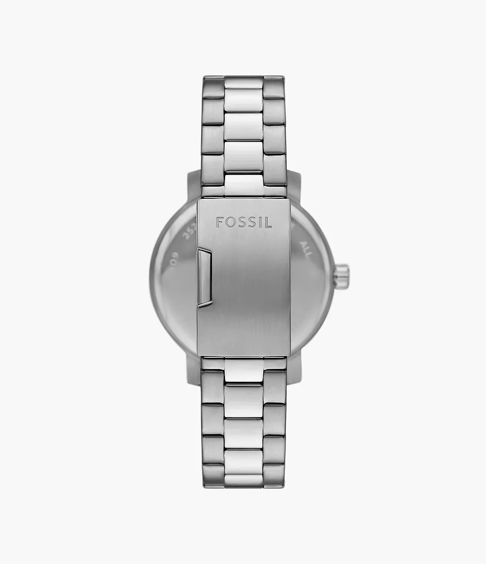 Reloj de caballero Fossil Moonphase Rhett multifunción de acero inoxidable