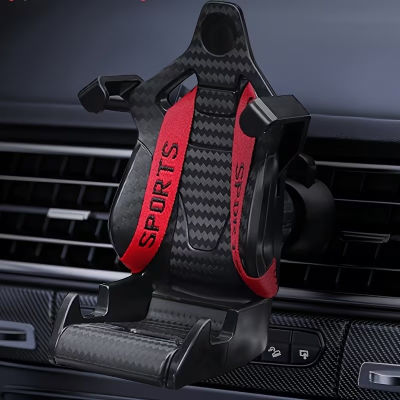 Soporte para Celular de Carro Tipo Racing – Estable, Ajustable y Seguro