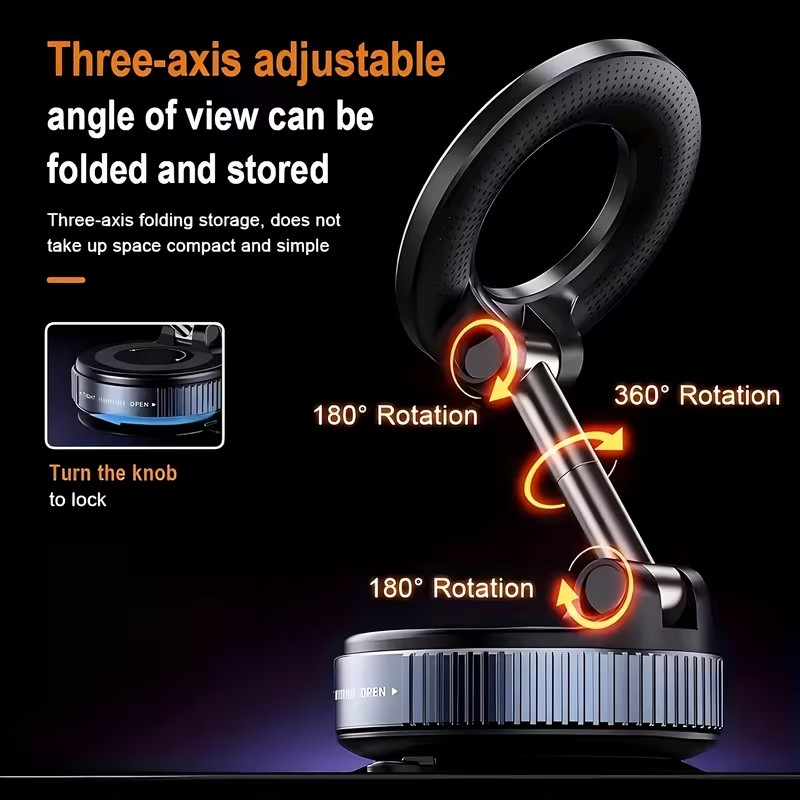 Soporte Magnético para Celular 360° – Fijación Súper Fuerte y Uso en Cualquier Lugar