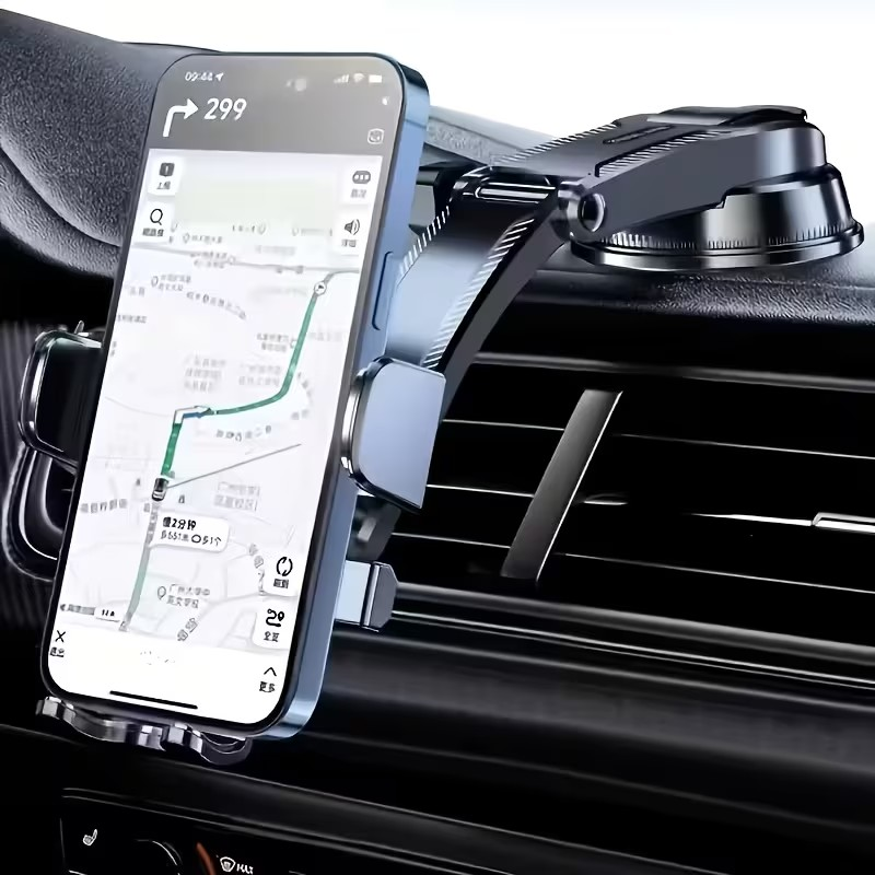 Soporte para Celular de Carro 360° con Ventosa – Firme, Ajustable y Seguro