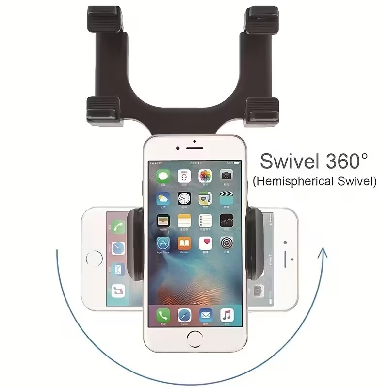 Soporte para Celular de Carro con Pinza – Ajuste 360° y Máxima Estabilidad
