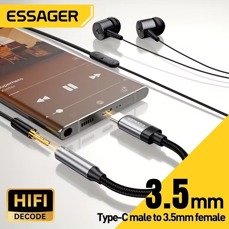 Cable AUX Tipo C a 3.5mm – Conecta tu celular al carro, audífonos o bocinas fácilmente