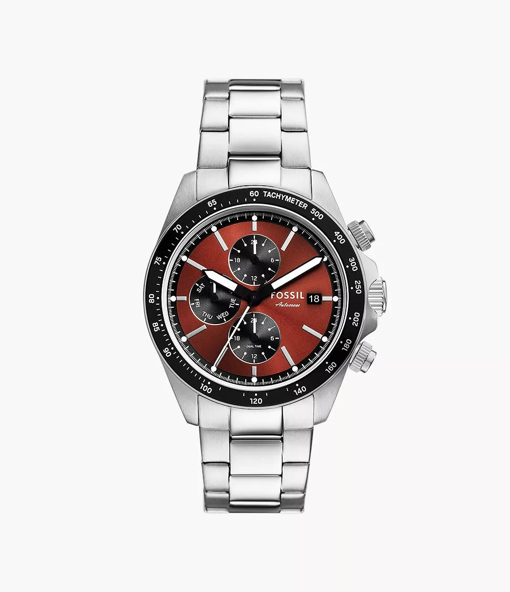 Reloj de caballero Fossil multifunción Autocross de acero inoxidable