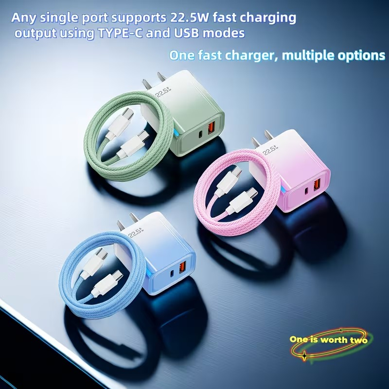 Cargador Rápido GaN 22.5W + Cable – Compacto, Potente y Compatible con Todo