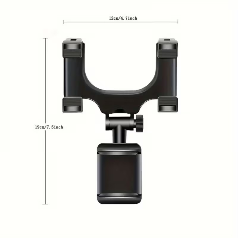 Soporte para Celular de Carro con Pinza – Ajuste 360° y Máxima Estabilidad