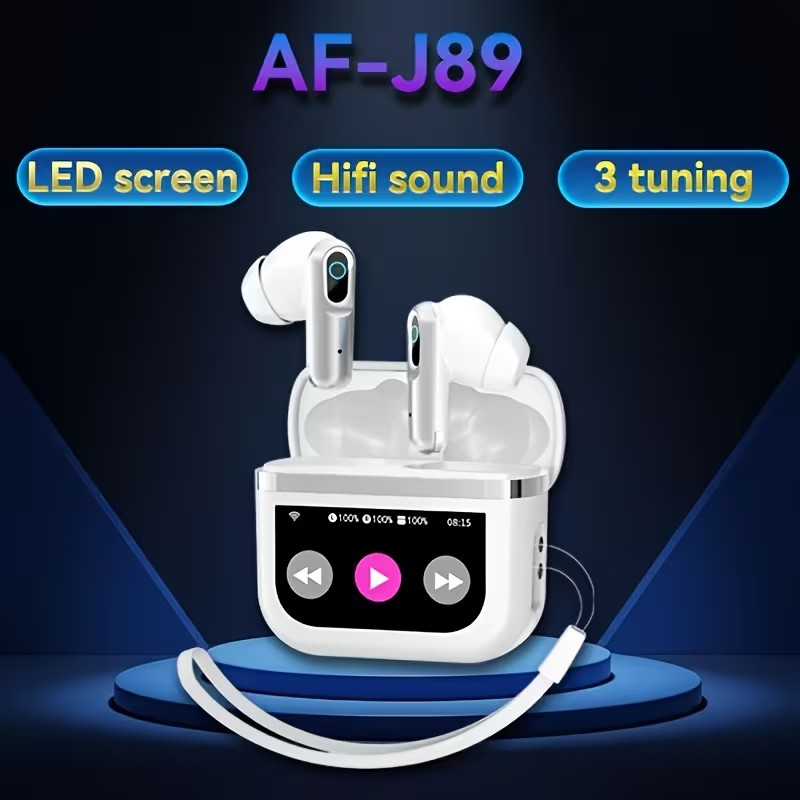 Audífonos Inalámbricos con Pantalla Táctil – Cancelación de Ruido y Batería Duradera