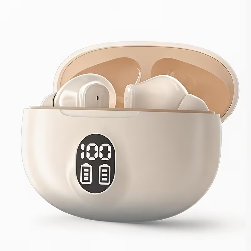 Audífonos Inalámbricos TWS con Pantalla de Batería – Sonido Potente y Diseño Moderno