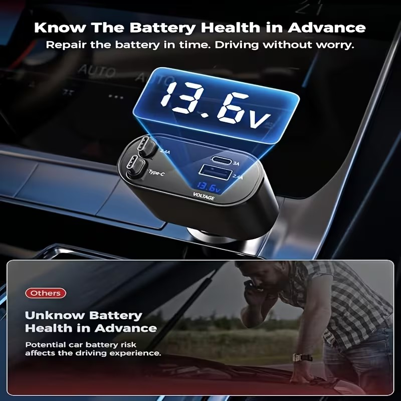 Cargador Rápido para Auto 5 en 1 – 120W con Puertos PD y Carga Ultra Rápida