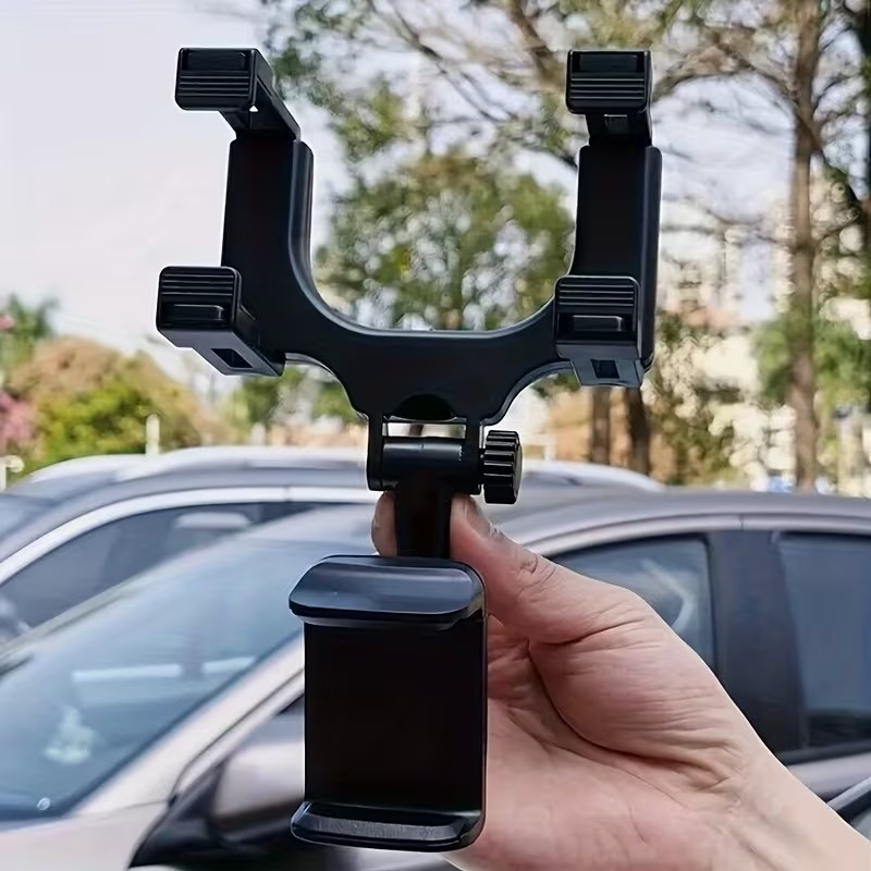 Soporte para Celular de Carro con Pinza – Ajuste 360° y Máxima Estabilidad