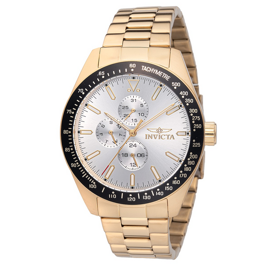 Reloj de caballero Invicta Aviator Storm - 45mm, dorado (38970)