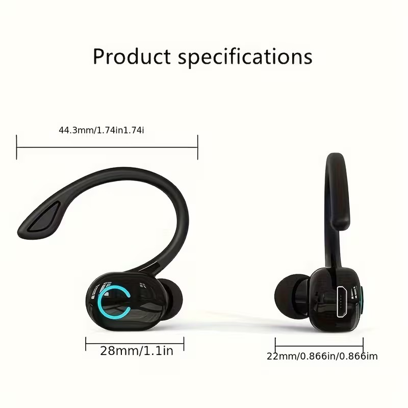 Auricular Inalámbrico de Un Solo Oído – Ligero, Cómodo y Perfecto para Llamadas