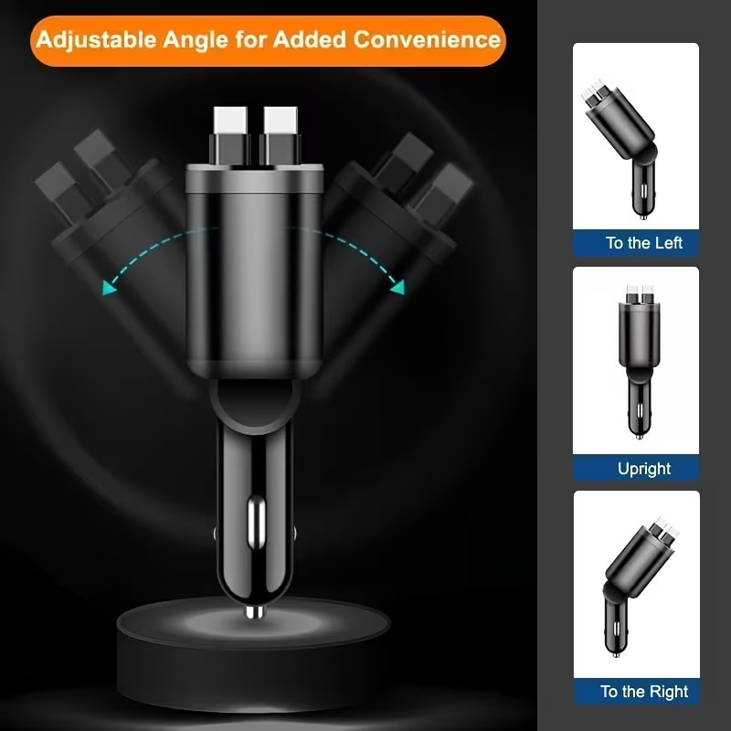 Cargador Rápido para Auto 5 en 1 – 120W con Puertos PD y Carga Ultra Rápida