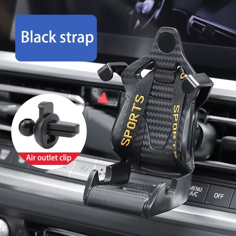 Soporte para Celular de Carro Tipo Racing – Estable, Ajustable y Seguro