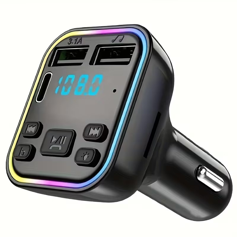 Cargador para Auto con Bluetooth, FM y Carga Rápida – Música, Llamadas y Energía en un Solo Dispositivo
