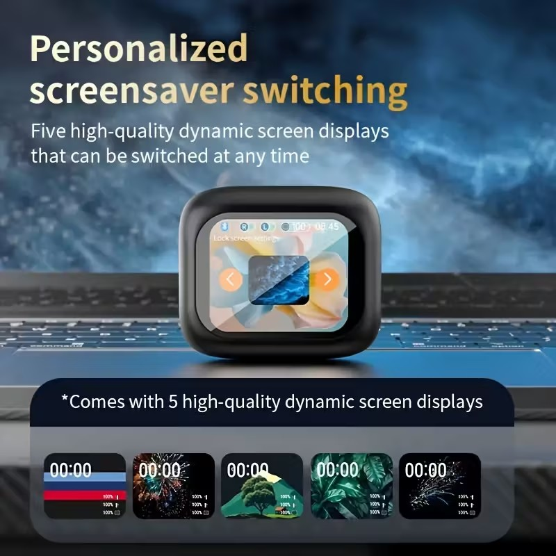 Audífonos Inalámbricos con Pantalla LCD Inteligente – Control Total y Sonido Personalizado