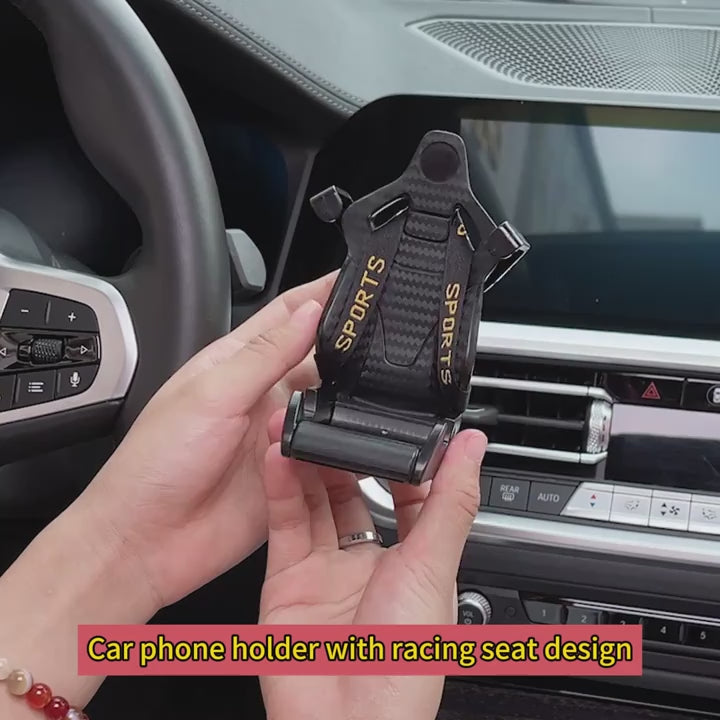 Soporte para Celular de Carro Tipo Racing – Estable, Ajustable y Seguro