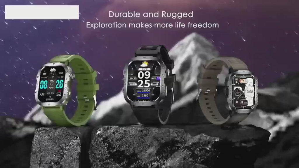 Reloj Inteligente 2.01” para Exteriores 2026 – Fitness, Linterna y Llamadas Bluetooth (Android / iOS)