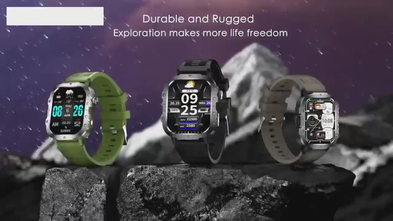 Reloj Inteligente 2.01” para Exteriores 2026 – Fitness, Linterna y Llamadas Bluetooth (Android / iOS)